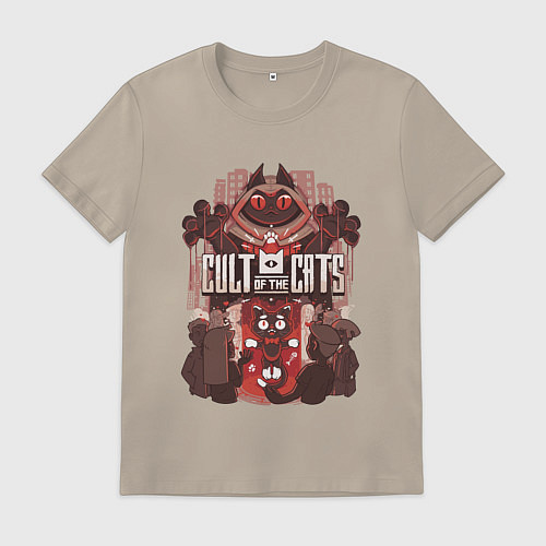 Мужская футболка Cult Of The Cats / Миндальный – фото 1