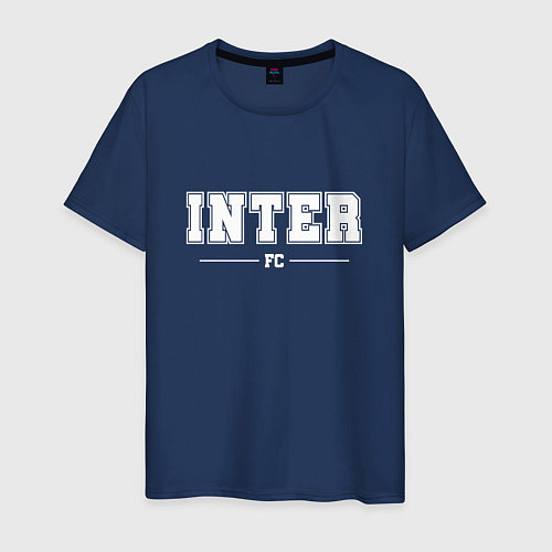 Мужская футболка Inter football club классика / Тёмно-синий – фото 1