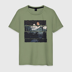 Мужская футболка Внедорожник и медведь