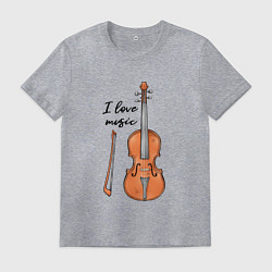 Мужская футболка Я люблю скрипку