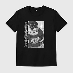 Футболка хлопковая мужская Hanako and Nene - Туалетный мальчик Ханако кун, цвет: черный