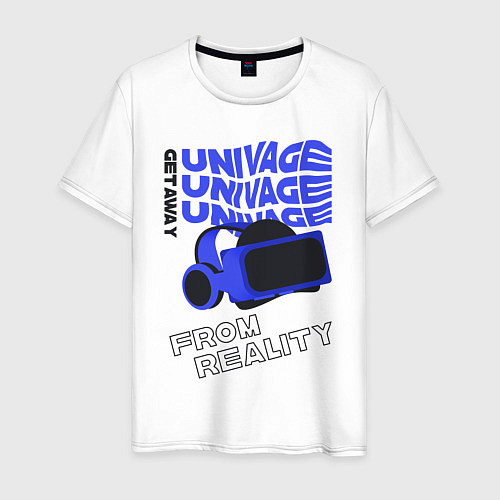 Мужская футболка Get away from reality / Белый – фото 1