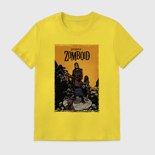 Мужская футболка В окружении - Project Zomboid / Желтый – фото 1