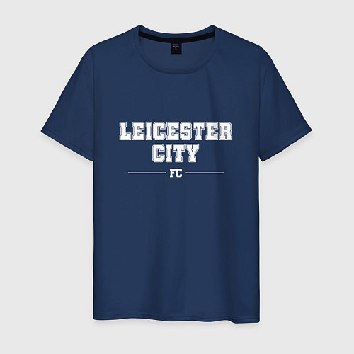 Мужская футболка Leicester City football club классика / Тёмно-синий – фото 1