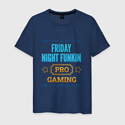Футболка хлопковая мужская Игра Friday Night Funkin pro gaming, цвет: тёмно-синий