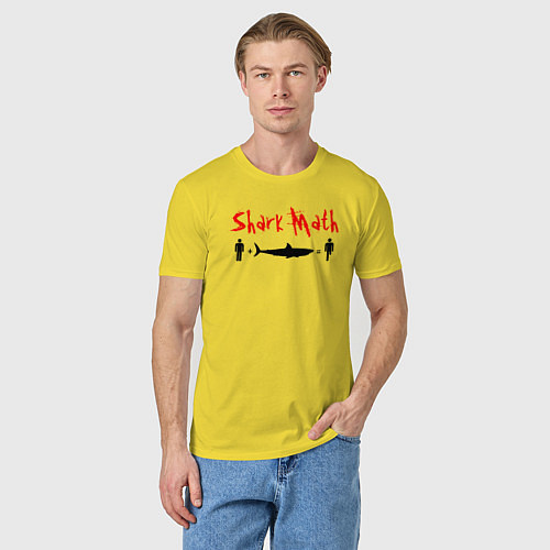 Мужская футболка Акулья математика / Желтый – фото 3