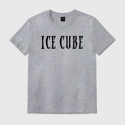 Футболка хлопковая мужская Ice Cube - logo, цвет: меланж