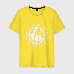 Футболка хлопковая мужская In flames - logo neon, цвет: желтый