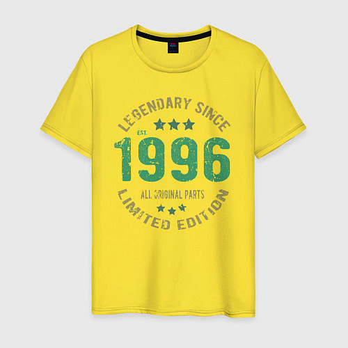 Мужская футболка Легендарен с 1996 / Желтый – фото 1