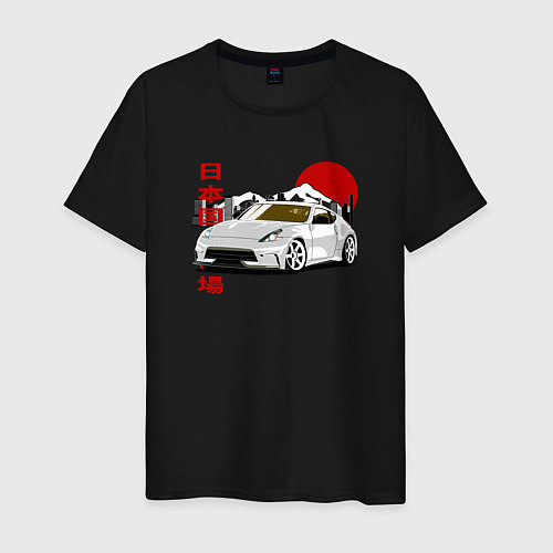 Мужская футболка Nissan fairlady z34 370z / Черный – фото 1