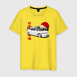 Футболка хлопковая мужская Honda Civic Si Type-r, цвет: желтый