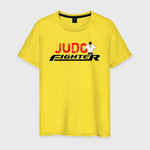 Мужская футболка Дзюдоист лого / Желтый – фото 1