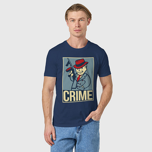 Мужская футболка Vault crime boy / Тёмно-синий – фото 3