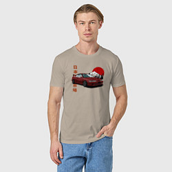 Футболка хлопковая мужская Integra dc2 Retro JDM Style, цвет: миндальный — фото 2