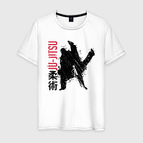 Мужская футболка Jiu-jitsu splashes / Белый – фото 1