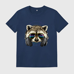 Мужская футболка Музыкальный енот