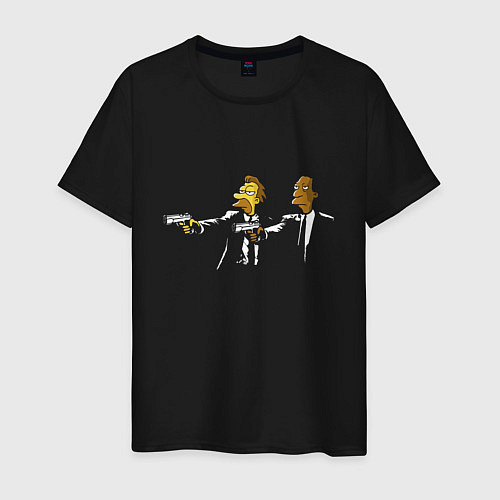 Мужская футболка Pulp Simpsons - remake - Tarantino / Черный – фото 1