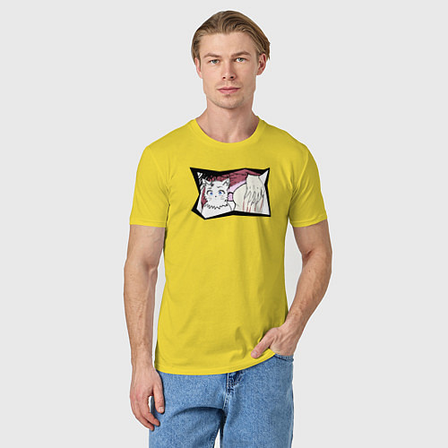 Мужская футболка Кошка и попка / Желтый – фото 3