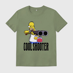 Мужская футболка Гомер Симпсон - крутой стрелок