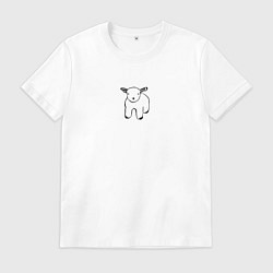 Мужская футболка Ягненок - Minimal Art