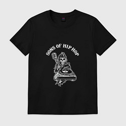Футболка хлопковая мужская Sons of hip-hop, цвет: черный