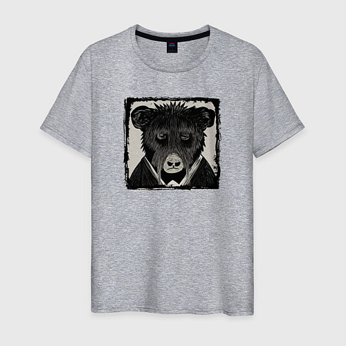 Мужская футболка Старый медведь / Меланж – фото 1