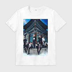 Футболка хлопковая мужская Stray Kids Thunderous, цвет: белый