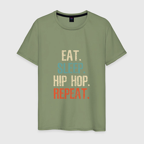 Мужская футболка Еда, сон, хип-хоп / Авокадо – фото 1