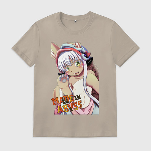 Мужская футболка Made in abyss - Nana / Миндальный – фото 1
