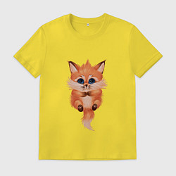 Мужская футболка Лисёнок с большими глазами