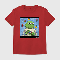 Футболка хлопковая мужская Pepe brainshtorm, цвет: красный