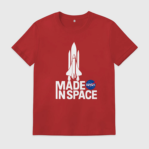 Мужская футболка Nasa - made in space / Красный – фото 1