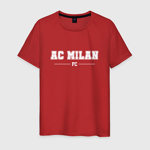 Мужская футболка AC Milan football club классика / Красный – фото 1