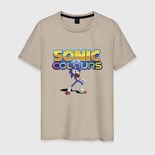 Мужская футболка Sonic colors - Hedgehog / Миндальный – фото 1