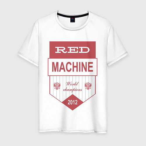 Мужская футболка Red machine Russia / Белый – фото 1