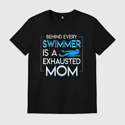 Мужская футболка За каждым пловцом стоит измученная мама