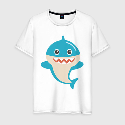Мужская футболка Милая акулa / Белый – фото 1