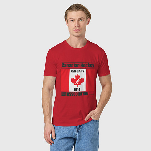 Мужская футболка Федерация хоккея Канады / Красный – фото 3