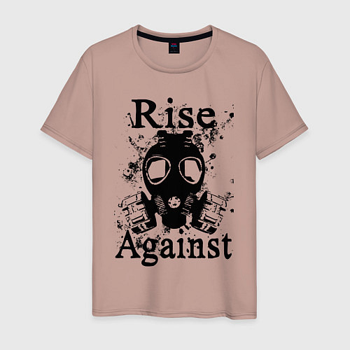 Мужская футболка Rise Against rock / Пыльно-розовый – фото 1