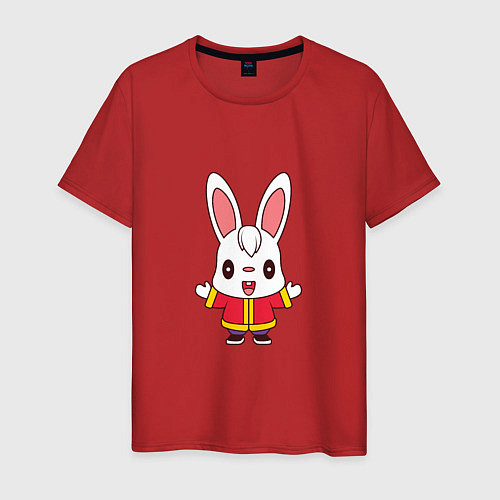 Мужская футболка Hello Rabbit / Красный – фото 1