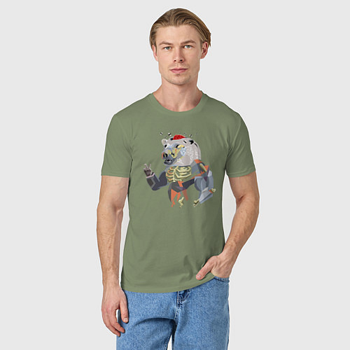 Мужская футболка Bear-zombie - Halloween - Hype / Авокадо – фото 3