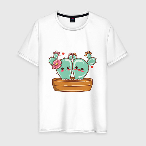 Мужская футболка Cactus Love / Белый – фото 1