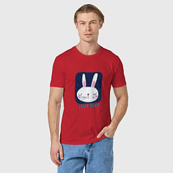 Футболка хлопковая мужская Funny - Bunny, цвет: красный — фото 2