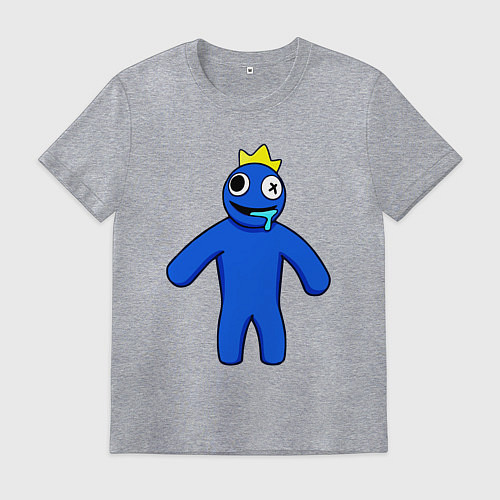 Мужская футболка Синий из Роблокс / Меланж – фото 1