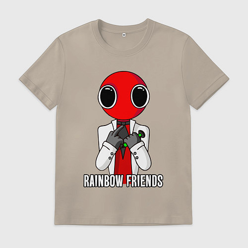 Мужская футболка Радужные друзья - Красный / Миндальный – фото 1