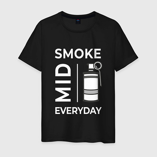 Мужская футболка Smoke Mid Everyday / Черный – фото 1