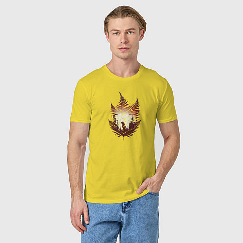 Мужская футболка Лисий папоротник / Желтый – фото 3