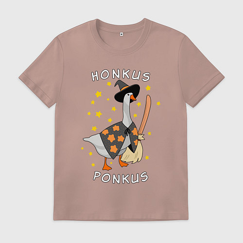 Мужская футболка Гусь волшебник / Пыльно-розовый – фото 1