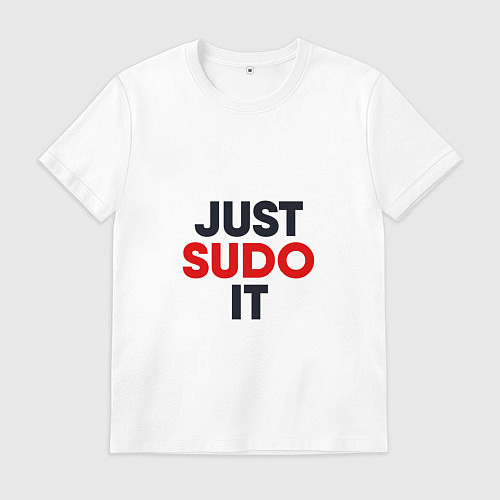 Мужская футболка Just sudo / Белый – фото 1