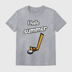Мужская футболка Я ненавижу лето - хоккеист